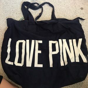 Pink tote bag